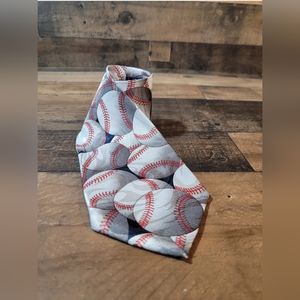 Baseball Tie Neck Tie Sports MLB LMLB Little League baseball Game Day